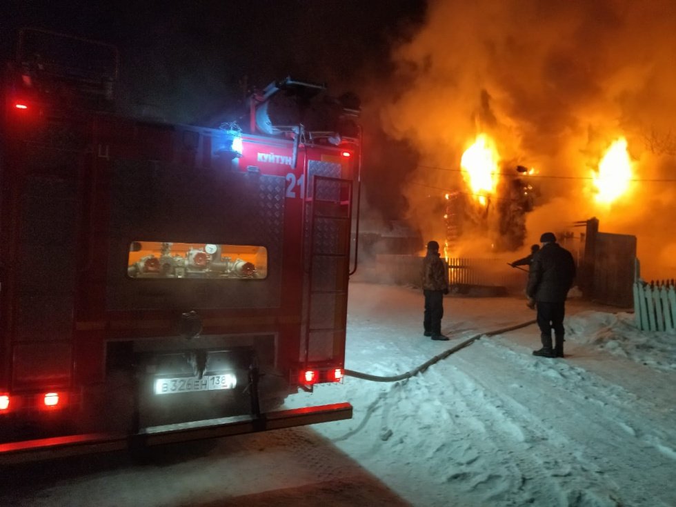 Состояние алкогольного опьянения стало одним из условий гибели человека на пожаре жилого дома в феврале 2022 г. на ст. Тулюшка Куйтунского района