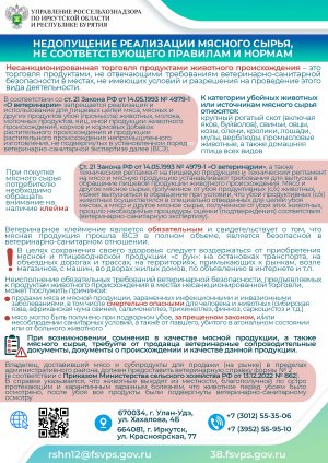 Недопущение реализации мясного сырья, не соответствующего правилам и нормам