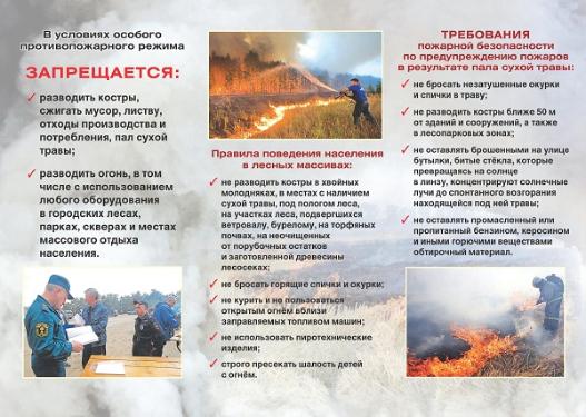 Особый противопожарный режим с 10 апреля