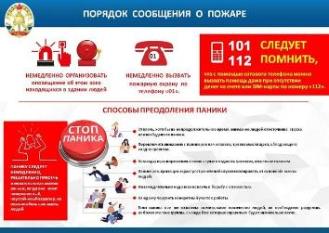 Памятка: Порядок сообщения о пожаре
